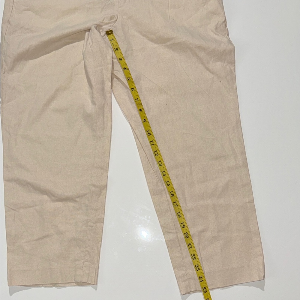 Pants Linen By J. Crew In Ivory, Size: 12 P - Picture 4 of 8